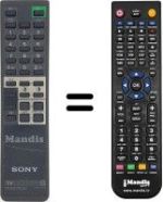 Comandos à distância equivalente Sony RM658