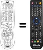 Comandos à distância equivalente JVC RX884R