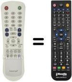 Comandos à distância equivalente Amstrad T2010