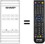 Comandos à distância equivalente Sharp RRMC-G0121C-ESA