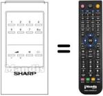 Comandos à distância equivalente Sharp RRMCG0123CESA