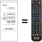 Comandos à distância equivalente Sharp RRMCG0199GESA