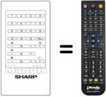 Comandos à distância equivalente Sharp RRMCG0251CESA