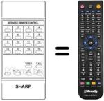 Comandos à distância equivalente Sharp RRMCG0299CESB