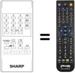 Comandos à distância equivalente Sharp RRMCG0466CESB