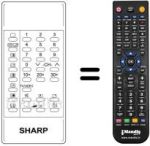 Comandos à distância equivalente Sharp RRMCG0483PESB