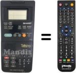 Comandos à distância equivalente Sharp VC-TS313RM