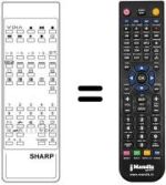 Comandos à distância equivalente Sharp RRMCG0739BMSA