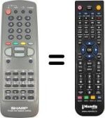 Comandos à distância equivalente Sharp G1070SA