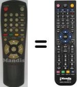 Comandos à distância equivalente Samsung CX6844W
