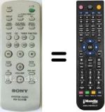Comandos à distância equivalente Sony HCD-EC50