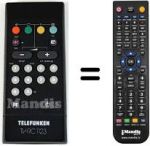 Comandos à distância equivalente Telefunken MP142S