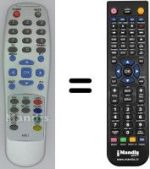 Comandos à distância equivalente Beko 4401