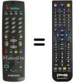 Comandos à distância equivalente Samsung AA59-00007B