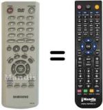 Comandos à distância equivalente Samsung SUP886