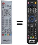 Comandos à distância equivalente Samsung BN59-00217B