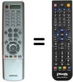 Comandos à distância equivalente Samsung LE40R86WDX/XEC