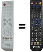 Comandos à distância equivalente Samsung BN59-00589A