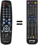 Comandos à distância equivalente Samsung LE40N71BX/NWT
