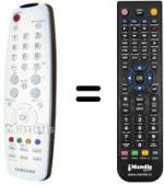 Comandos à distância equivalente Samsung TM-95