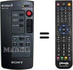 Comandos à distância equivalente Sony RMT-502