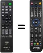 Comandos à distância equivalente Sony RM-PJ18