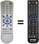 Comandos à distância equivalente Amstrad TV21EC4