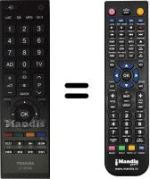 Comandos à distância equivalente Toshiba 40RL838G