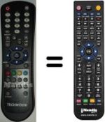Comandos à distância equivalente Techwood TH1909BT