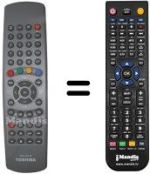 Comandos à distância equivalente Toshiba 076R0EY020