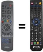 Comandos à distância equivalente Toshiba 23306176