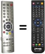 Comandos à distância equivalente Toshiba 43VG33Q