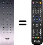 Comandos à distância equivalente Toshiba 20VL43P