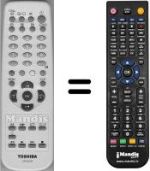 Comandos à distância equivalente Toshiba 23306530
