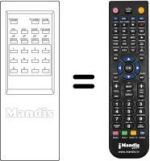 Comandos à distância equivalente Toshiba XR9227