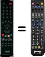 Comandos à distância equivalente Toshiba 75012374