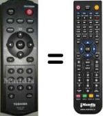 Comandos à distância equivalente Toshiba CT-90316