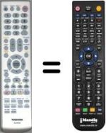 Comandos à distância equivalente Toshiba 19DV556DB