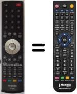 Comandos à distância equivalente Toshiba 42WLT66