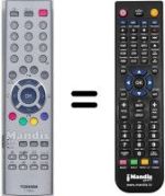 Comandos à distância equivalente Toshiba 51WH36P