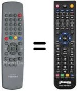 Comandos à distância equivalente Toshiba V30037753