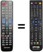 Comandos à distância equivalente Samsung UE46D5000