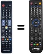 Comandos à distância equivalente Samsung UE40ES6200