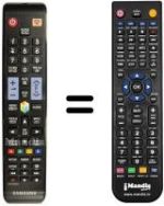 Comandos à distância equivalente Samsung UE55ES8000