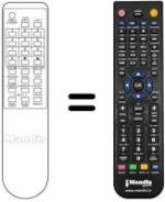 Comandos à distância equivalente Amstrad VCR3002