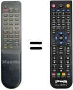 Comandos à distância equivalente Fidelity VCR3200
