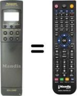 Comandos à distância equivalente Panasonic VEQ1473