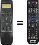 Comandos à distância equivalente Panasonic NV-SD44