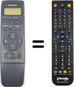 Comandos à distância equivalente Panasonic VEQ1866