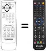 Comandos à distância equivalente Thomson VPH6500